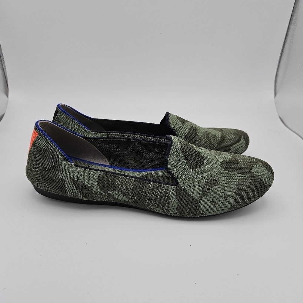 Rothys the Loafer in olive camo size 7.5